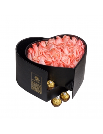 Boite Coeur Rose Ferrero