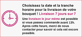 informations livraison fleurs Maroc