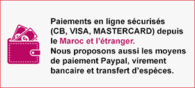informations paiements fleurs Maroc